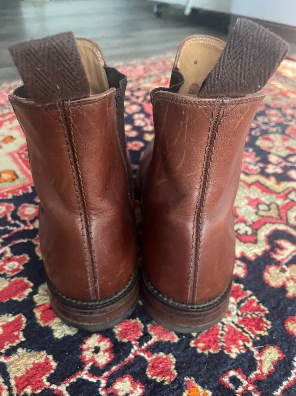 Loake  Men's Brown Leather Chukka Boots with Elastic Side Panels